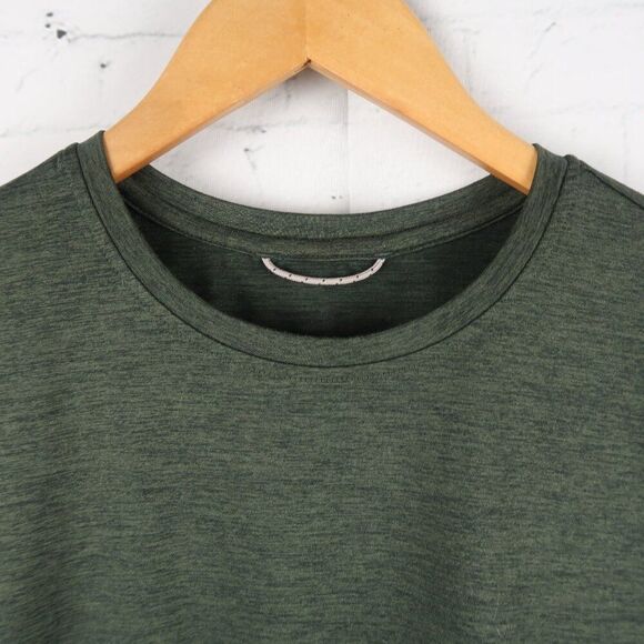 ROYAL ROBBINS GREEN LONG SLEEVE ROUND NECK ATHLETIC TOP WITH SIDE HEM ZIP POCKET - Picture 5 of 8